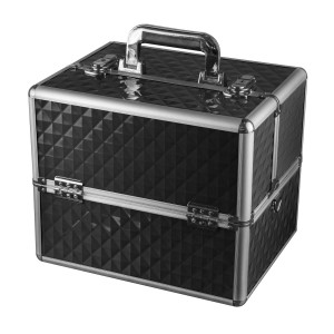 Kuferek kosmetyczny CUBE 3D CZARNY 32cm