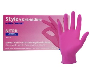 RĘKAWICE NITRYLOWE MED COMFORT FUKSJA S