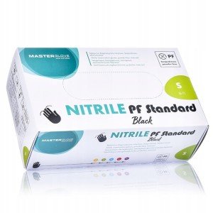 Rękawice nitrylowe S PS STANDARD CZARNE