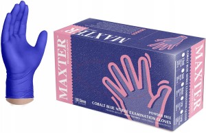 RĘKAWICE NITRYLOWE MAXTER COBALT L 100SZT