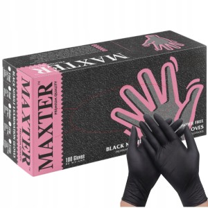 RĘKAWICE NITRYLOWE MAXTER CZARNE XS 100SZT