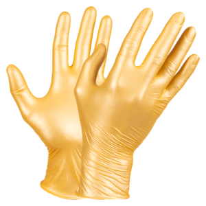 Rękawice nitrylowe BEAUTY LUXE Gold S 50szt