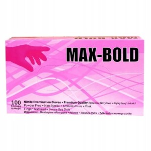 RĘKAWICE NITRYLOWE MAX-BOLD PINK M 100SZT