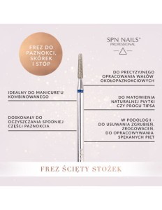 SPN Frez ścięty stożek do paznokci,skórek,stóp