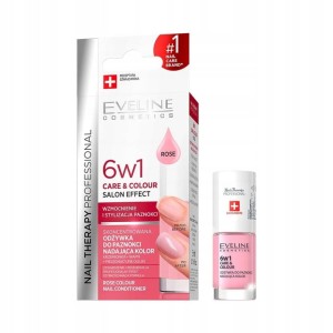 Eveline Odżywka do paznokci 6w1 Color Rose
